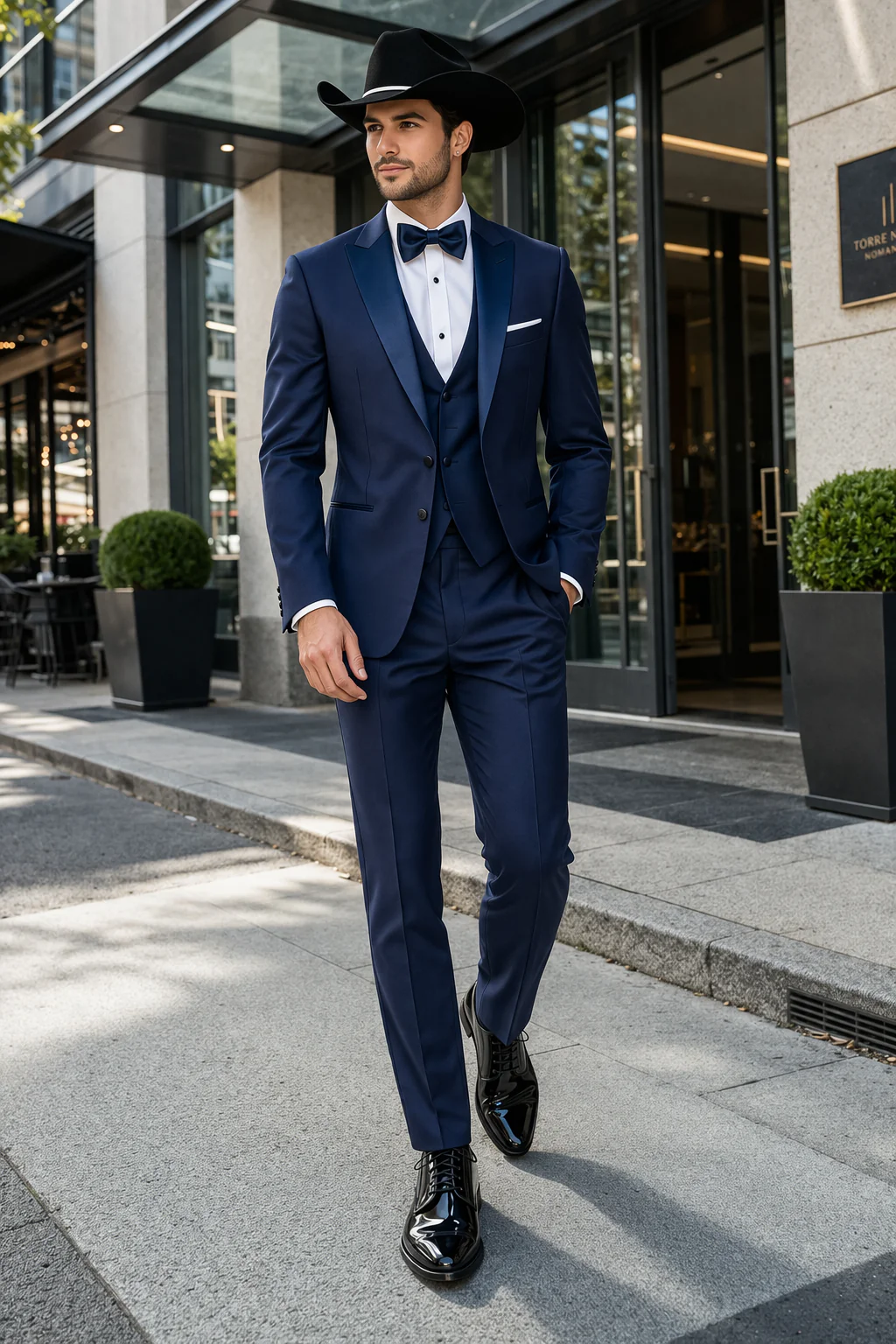 Western Suit - Trajes Para Hombres - Cowboy Formal Attire - Trajes De Novio - Blue - Image 6