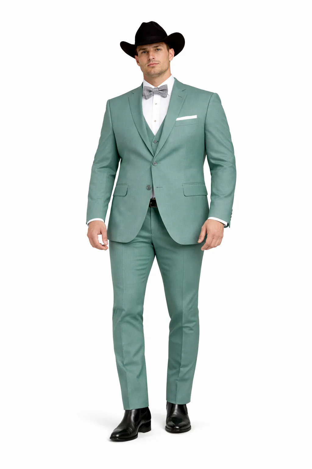 Western Suit - Trajes Para Hombres - Cowboy Formal Attire - Trajes De Novio - Green - Image 7