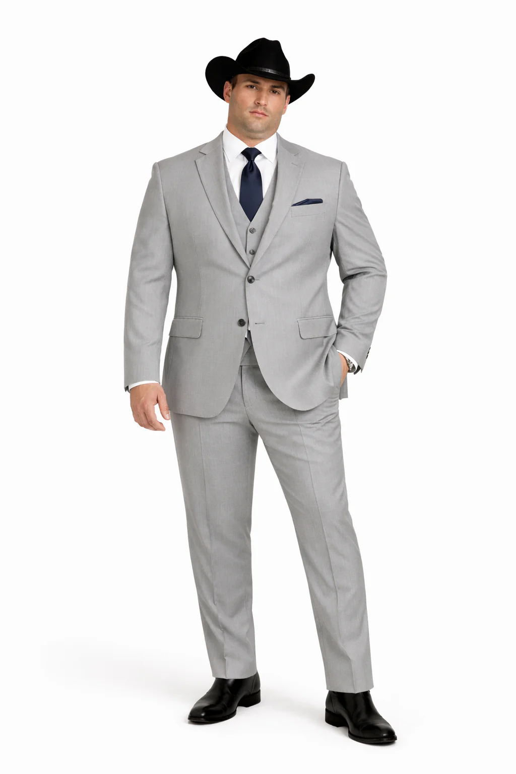 Western Suit - Trajes Para Hombres - Cowboy Formal Attire - Trajes De Novio - Grey - Image 7