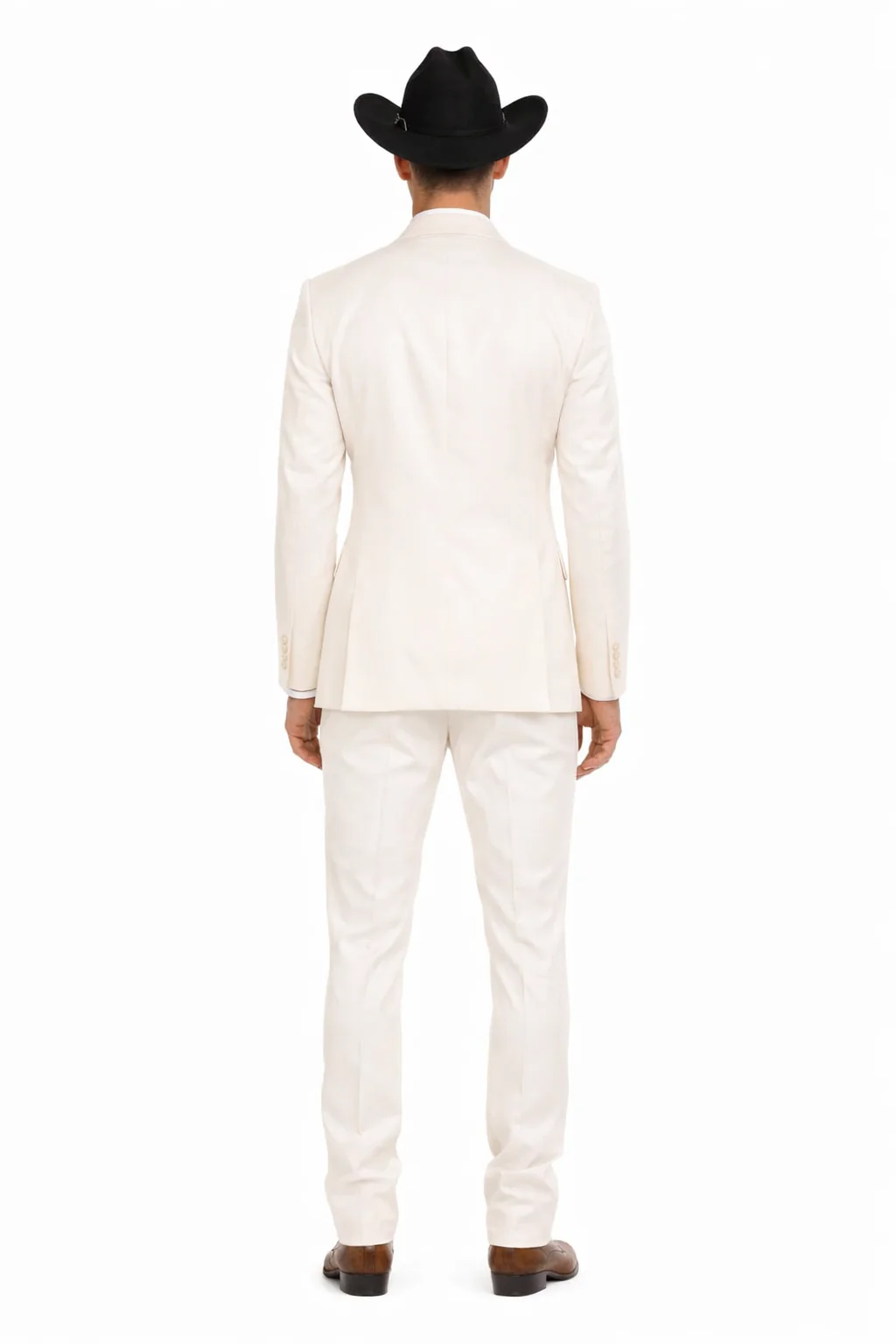 Western Suit - Trajes Para Hombres - Cowboy Formal Attire - Trajes De Novio - Ivory - Image 2