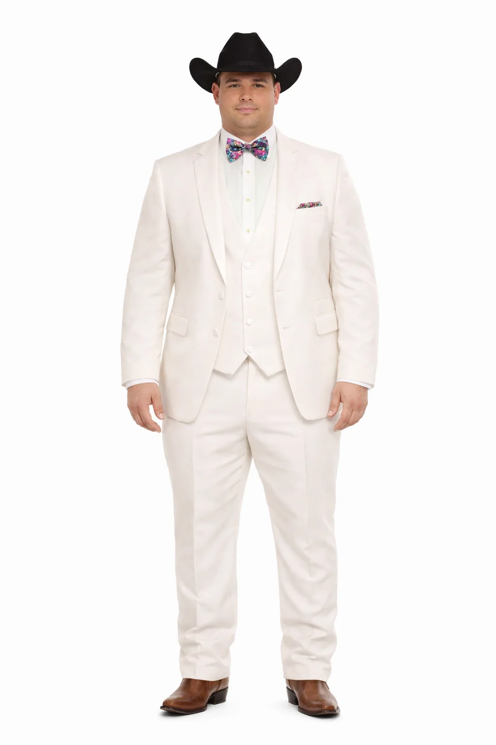 Western Suit - Trajes Para Hombres - Cowboy Formal Attire - Trajes De Novio - Ivory - Image 7