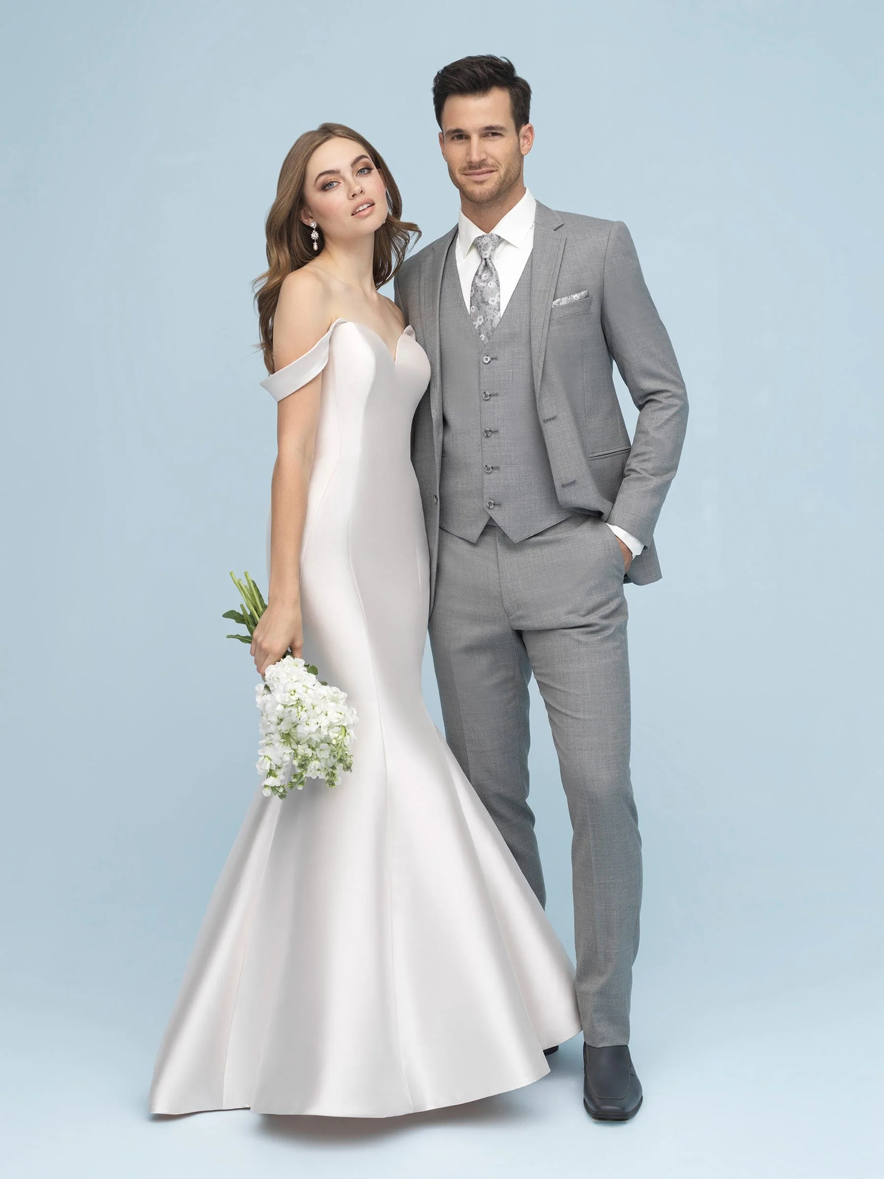 Western Suit - Trajes Para Hombres - Cowboy Formal Attire - Trajes De Novio - Light Gray - Image 8