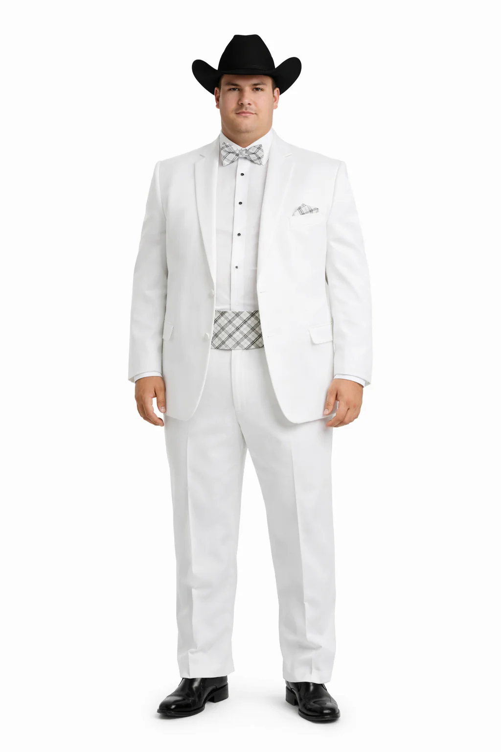 Western Suit - Trajes Para Hombres - Cowboy Formal Attire - Trajes De Novio - Notch Lapel Besom Pocket One Button White Suit - Image 7