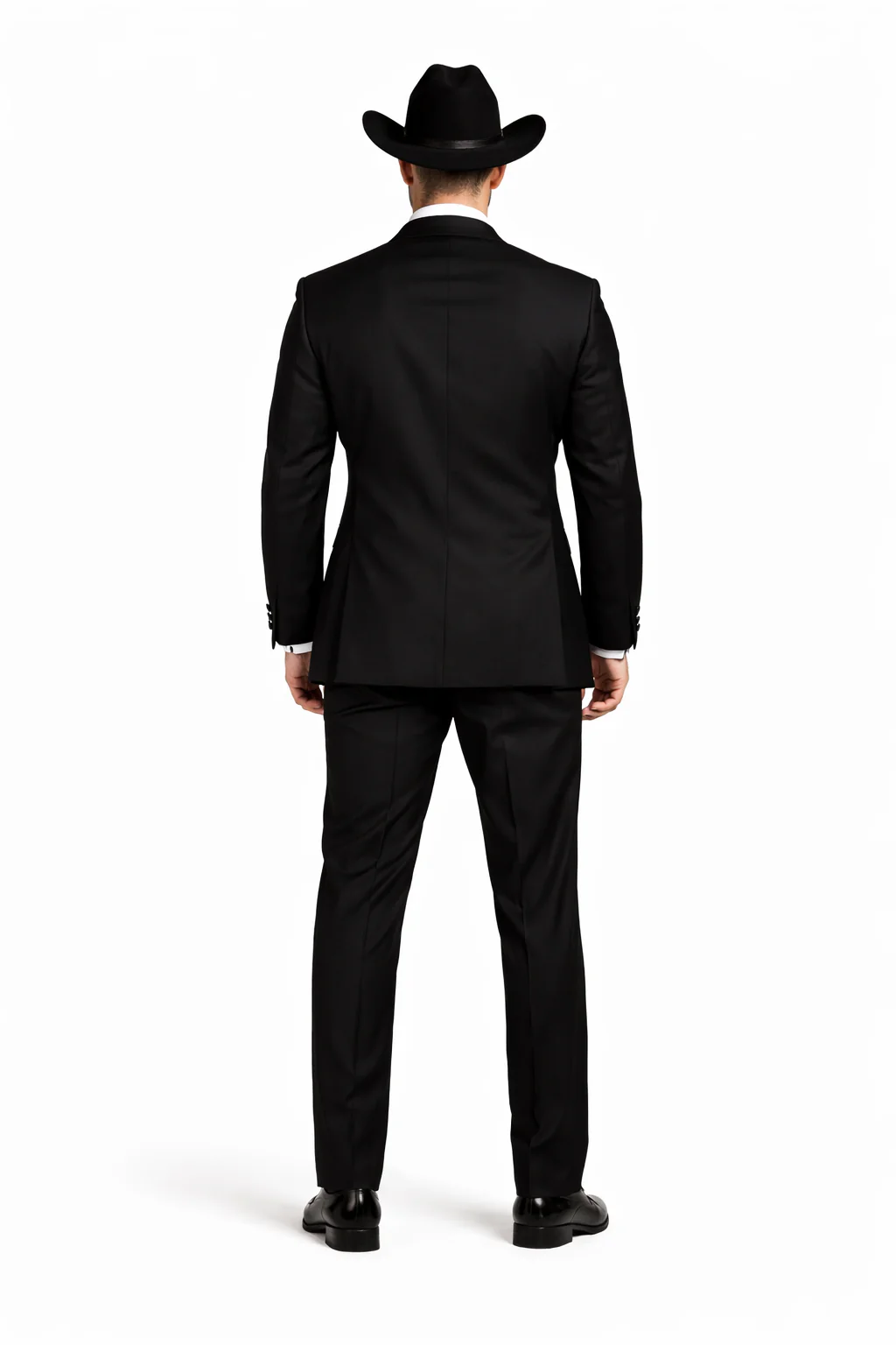 Western Suit - Trajes Para Hombres - Cowboy Formal Attire - Trajes De Novio Notch Lapels - Black - Image 2