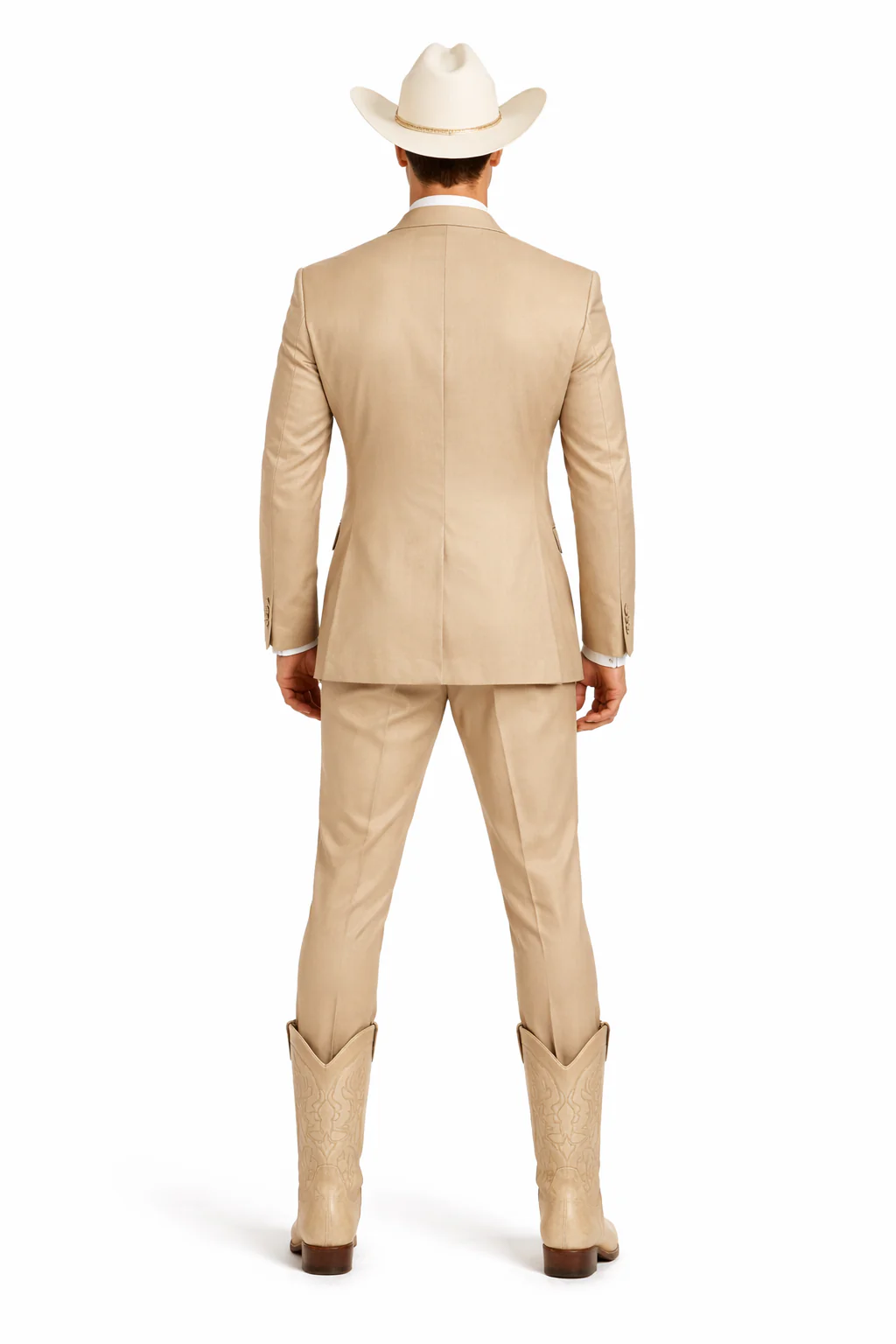 Western Suit - Trajes Para Hombres - Cowboy Formal Attire - Trajes De Novio - Sand - Image 2