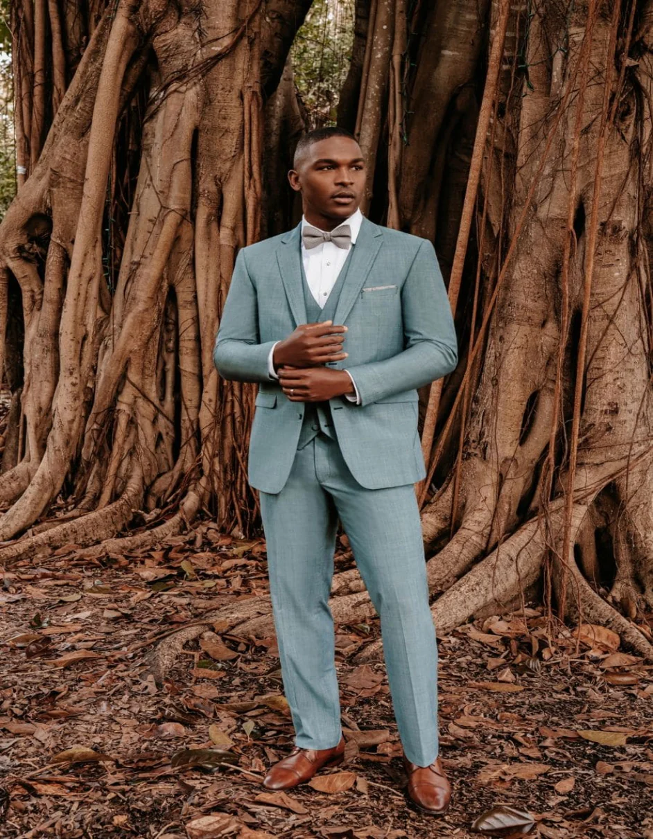 Western Suit - Trajes Para Hombres - Cowboy Formal Attire - Trajes De Novio - Sea Glass Green - Image 9
