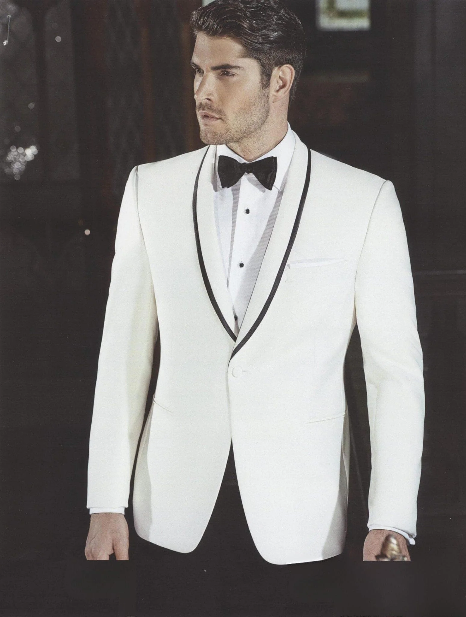 Western Suit - Trajes Para Hombres - Cowboy Formal Attire - Trajes De Novio - Shawl Lapel Suit White - Image 9