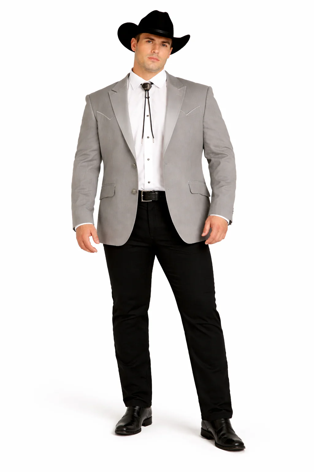 Western Suit - Trajes Para Hombres - Cowboy Formal Attire - Trajes De Novio - Western Grey - Image 7