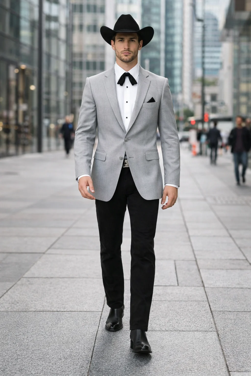 Western Suits For Wedding - Traje Para Hombre - Western Tuxedo - Cowboy Tuxedo Grey - Image 9