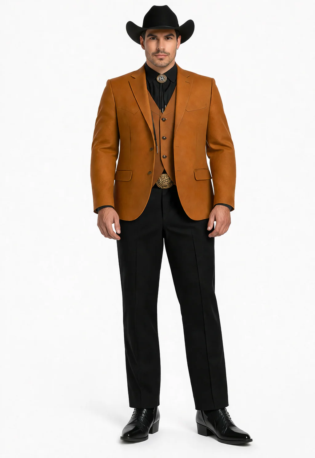 Western Suits For Wedding - Traje Para Hombre - Western Tuxedo - Rust - Image 7