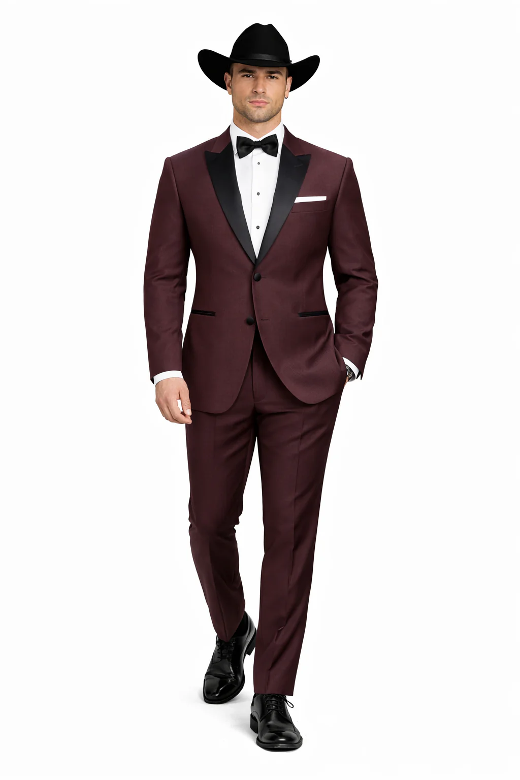 Western Suits - Trajes Para Hombres - Cowboy Formal Attire - Trajes De Novio - Burgundy