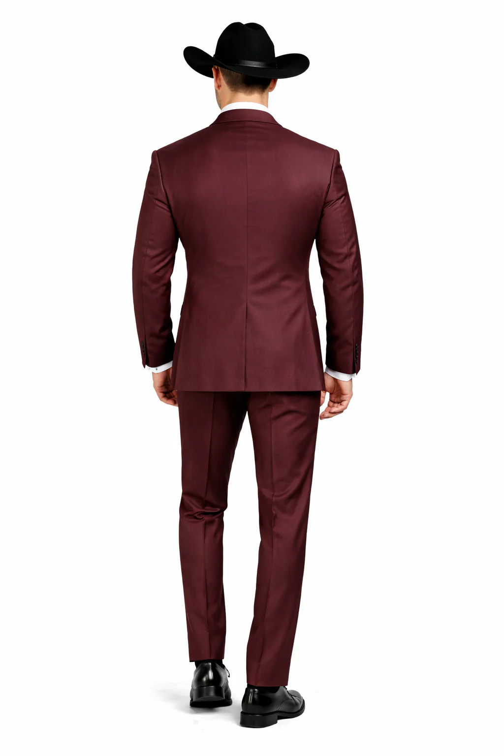 Western Suits - Trajes Para Hombres - Cowboy Formal Attire - Trajes De Novio - Burgundy - Image 2