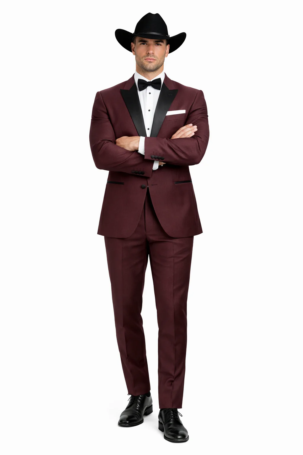 Western Suits - Trajes Para Hombres - Cowboy Formal Attire - Trajes De Novio - Burgundy - Image 5