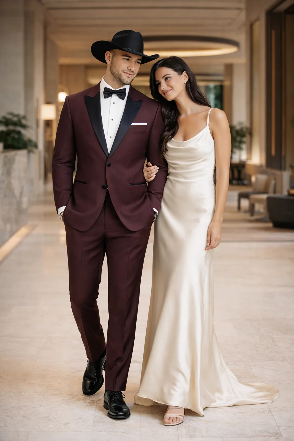 Western Suits - Trajes Para Hombres - Cowboy Formal Attire - Trajes De Novio - Burgundy - Image 6