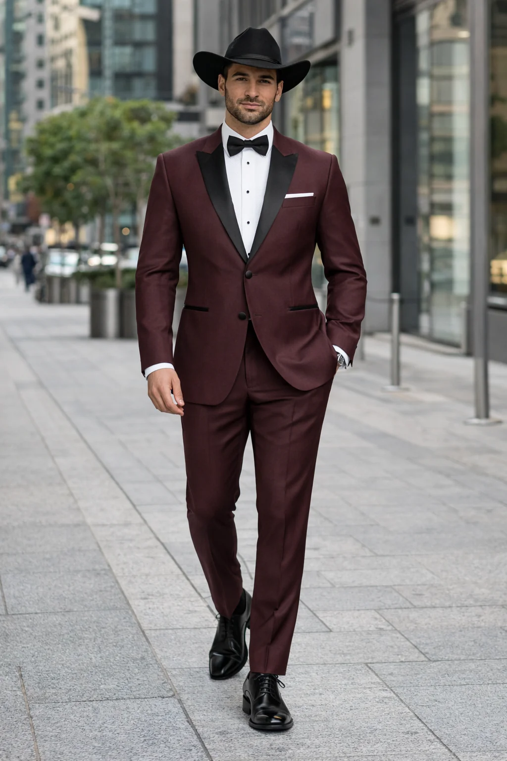 Western Suits - Trajes Para Hombres - Cowboy Formal Attire - Trajes De Novio - Burgundy - Image 8