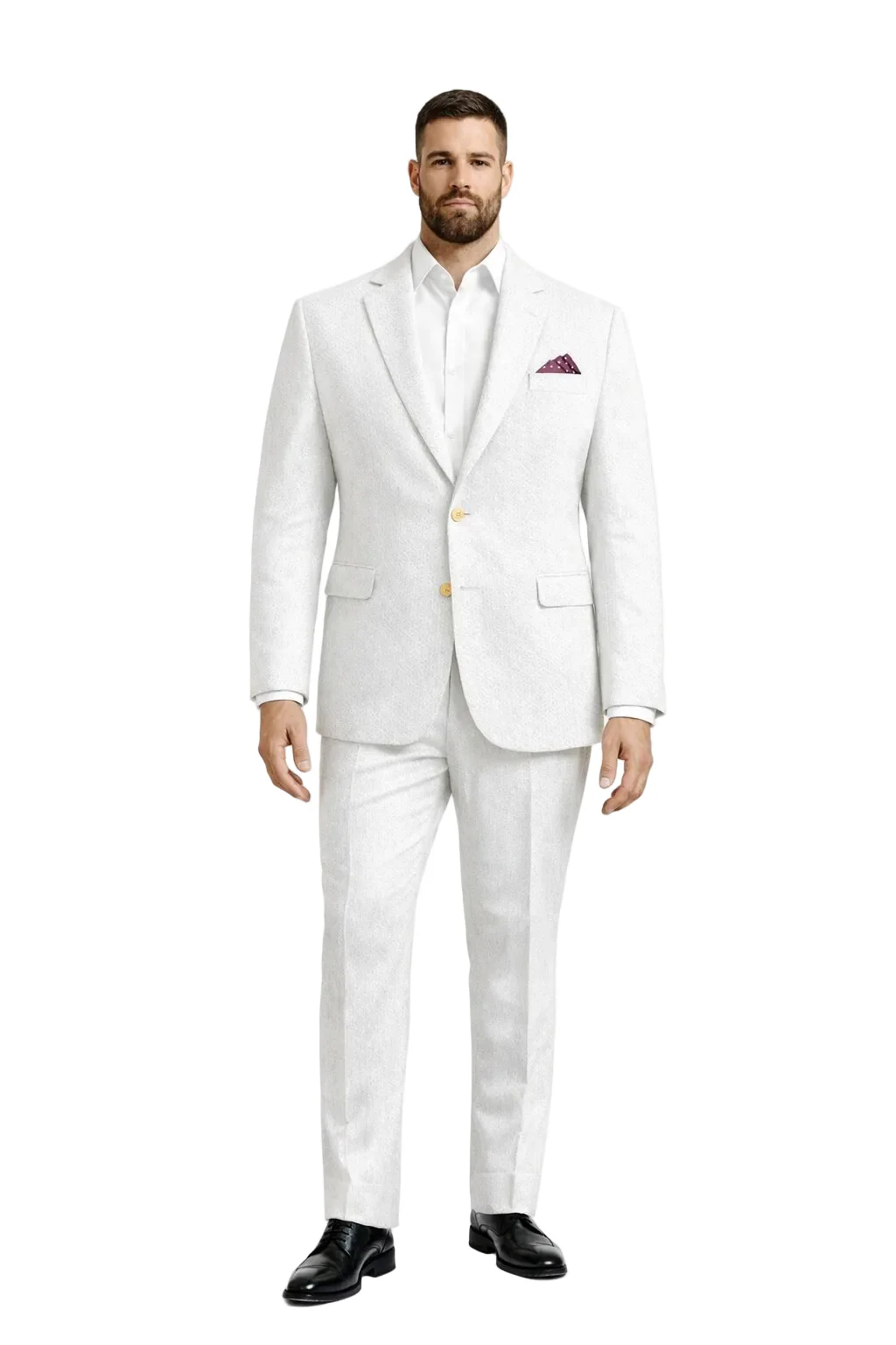 White on White Seersucker Suit - Shadow Pinstripe - Image 8