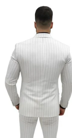 White Suit With Black Pinstripe - 1920's 1940's Dress Suits - Image 5