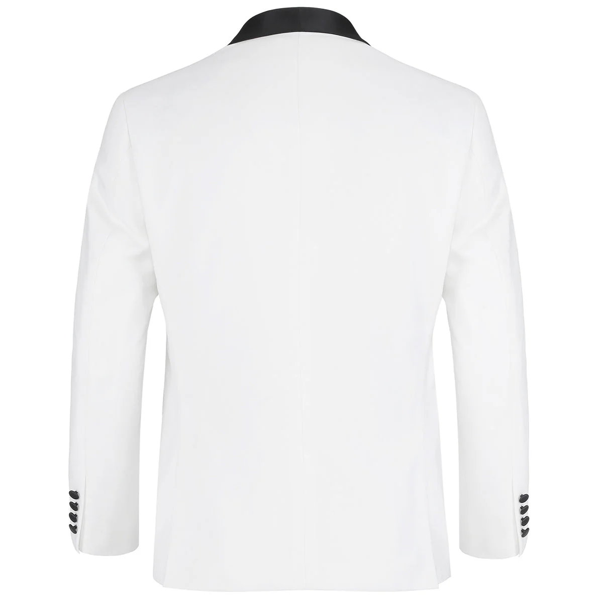 Off White 2 Piece Tuxedo Shawl Lapel Slim Fit - Image 4