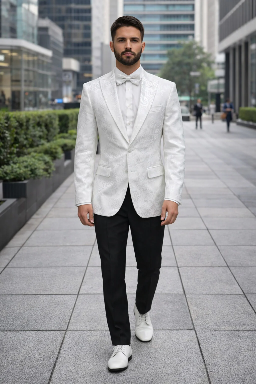 White Unique Men's Floral Fancy - Image 7