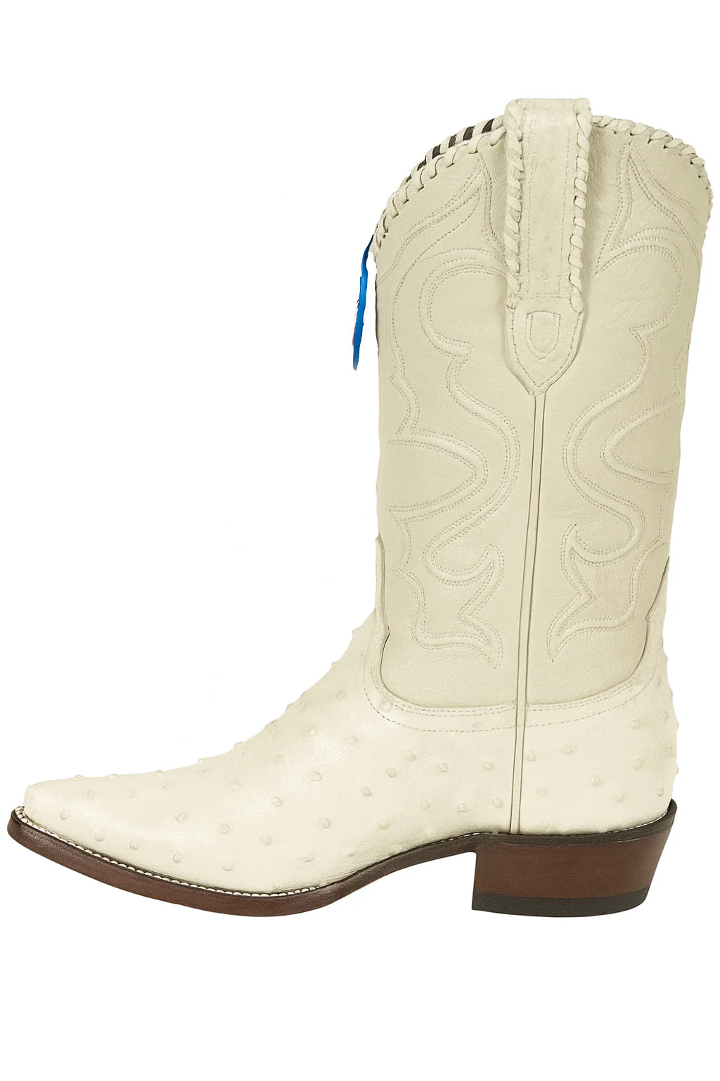 Wild West Cream ~ Off White Full Quill Ostrich Cowboy Boots - Botas De Avestruz - Image 4