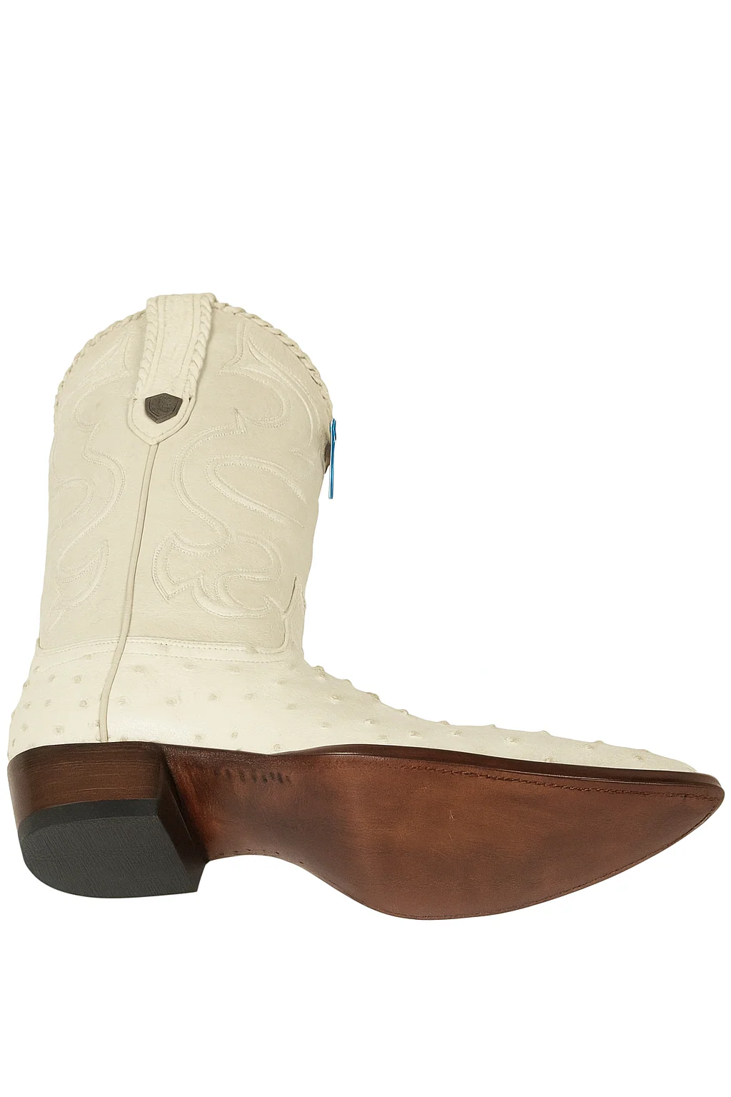 Wild West Cream ~ Off White Full Quill Ostrich Cowboy Boots - Botas De Avestruz - Image 6
