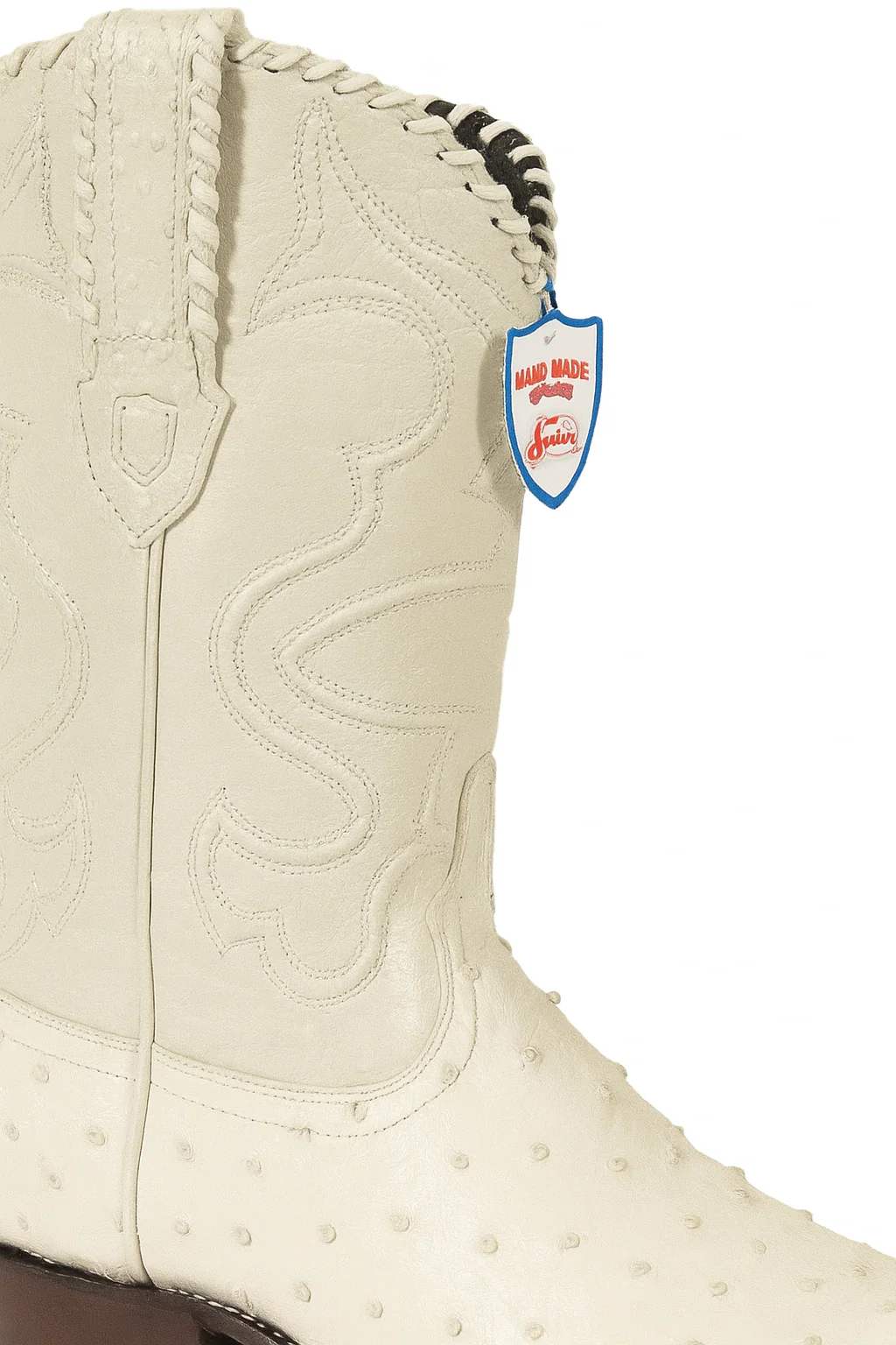 Wild West Cream ~ Off White Full Quill Ostrich Cowboy Boots - Botas De Avestruz - Image 7
