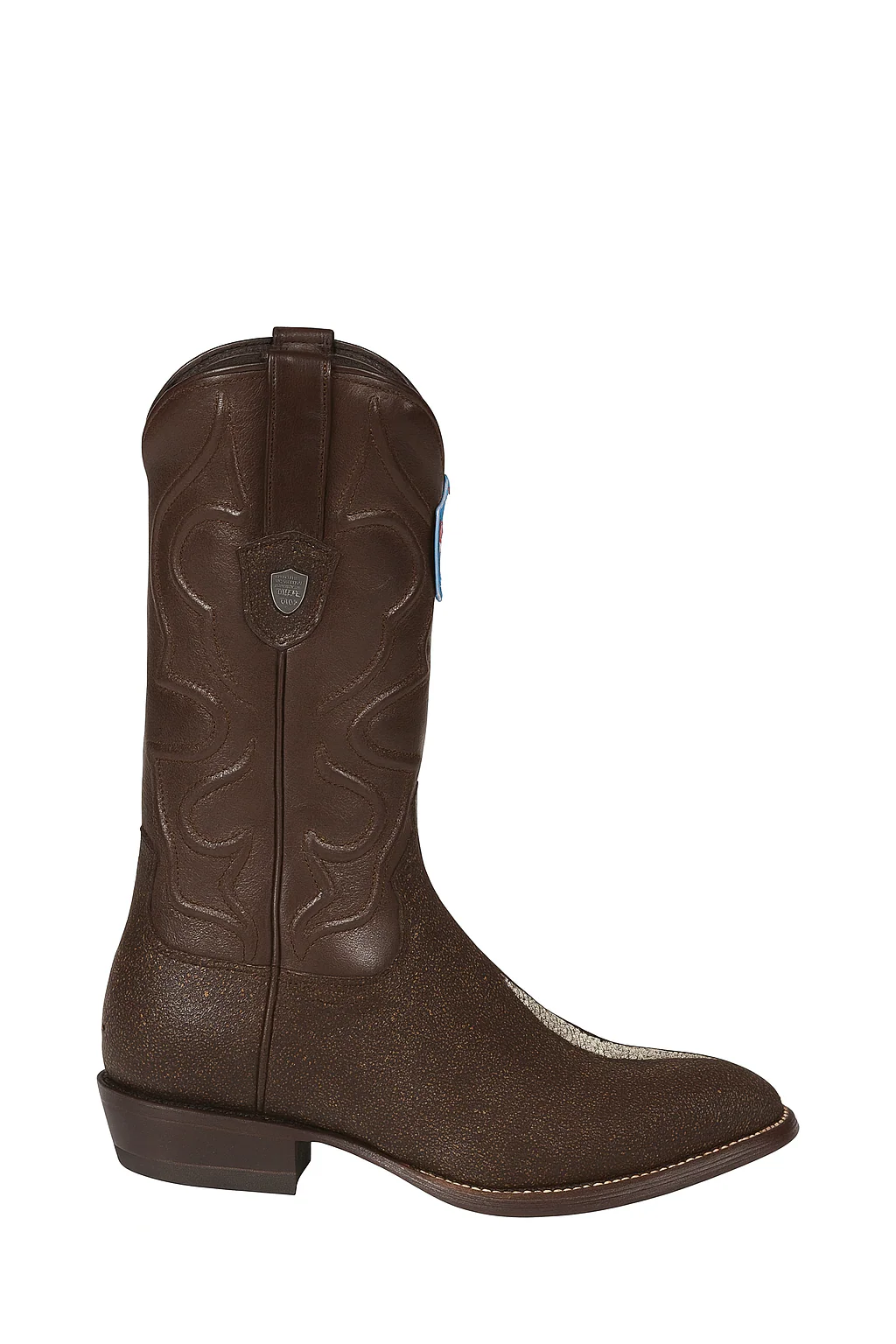 Wild West J-Toe Brown Single Stone Cowboy Boot - Image 4