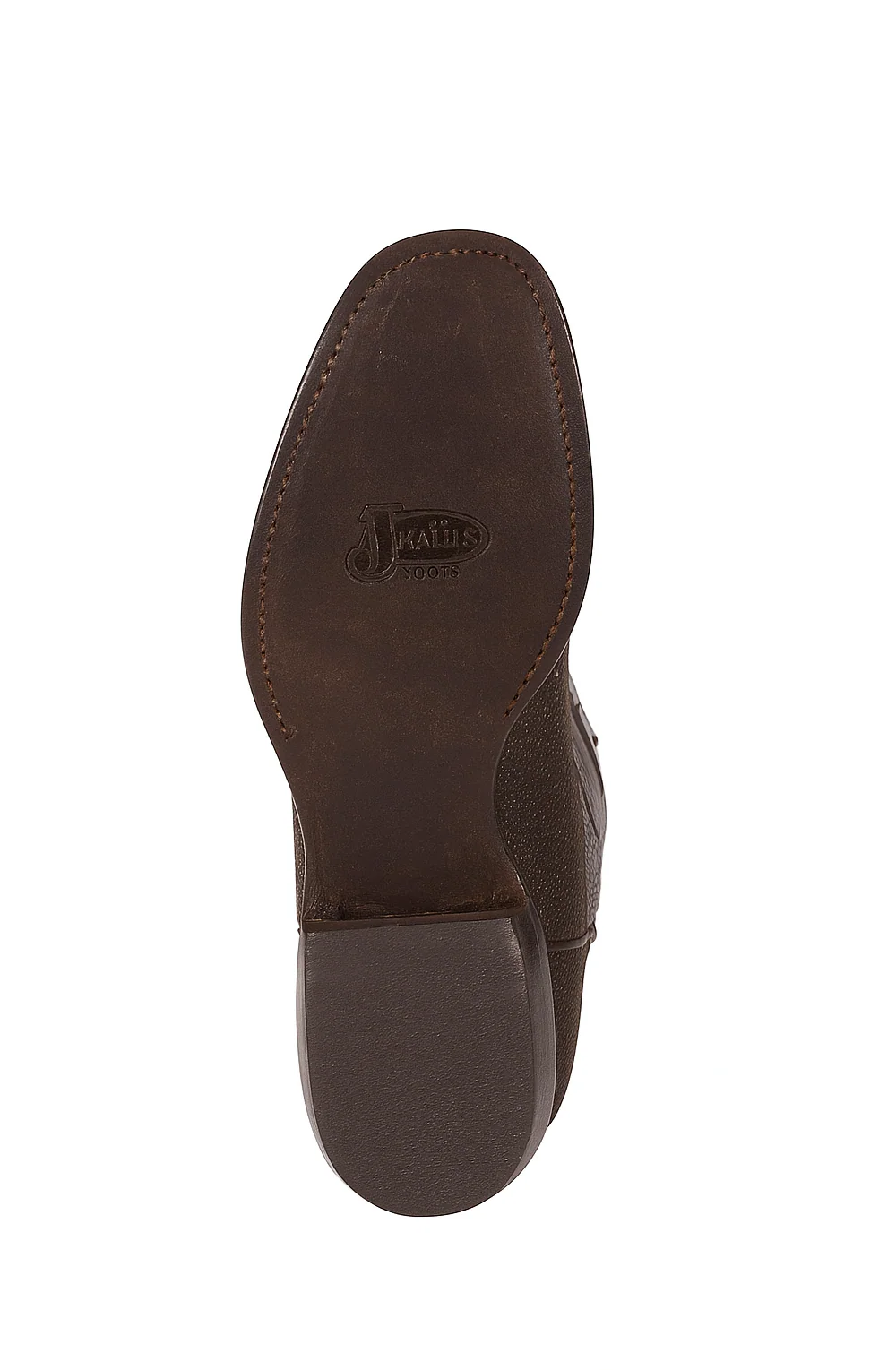 Wild West J-Toe Brown Single Stone Cowboy Boot - Image 6