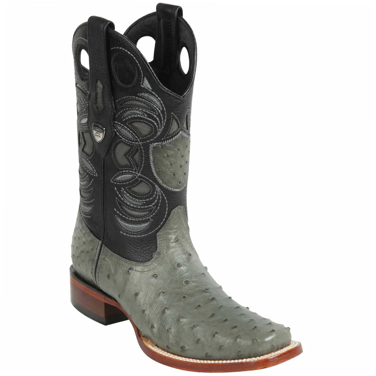 Mens Rodeo Ostrich Square Toe Boots - Image 2