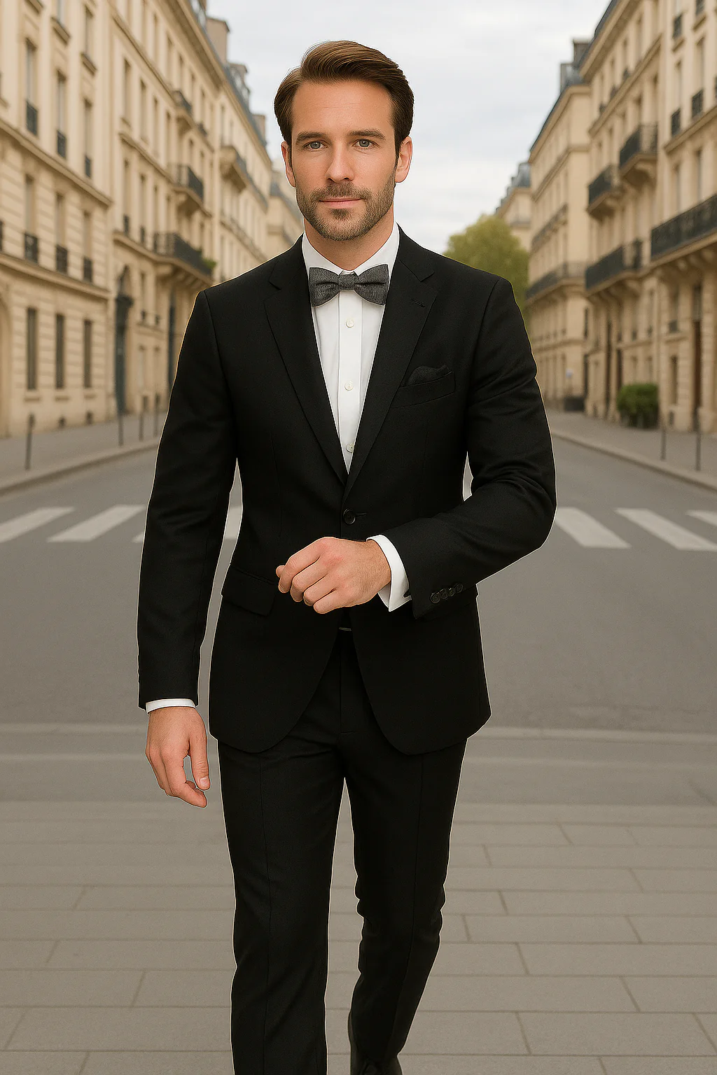 Wool Suit - Italian Made Business Suit by Statement Men's 2 Piece 100% Wool Modern Fit Suit - Subtle Texture - Image 4