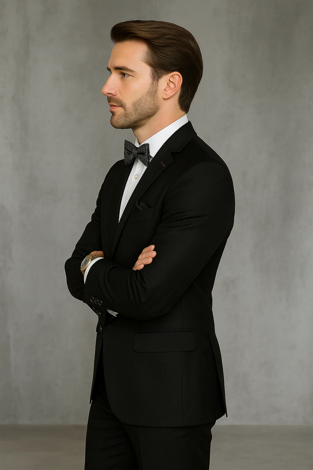 Wool Suit - Italian Made Business Suit by Statement Men's 2 Piece 100% Wool Modern Fit Suit - Subtle Texture - Image 5