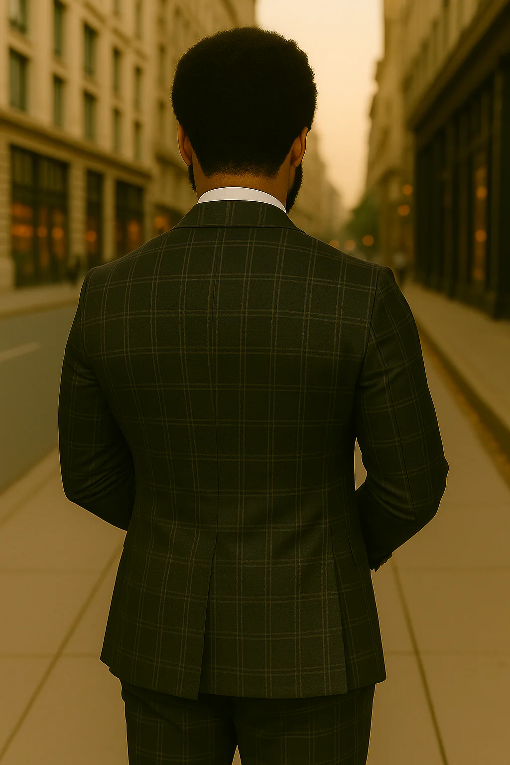 Wool Suit - Italian Made Business Suit by Statement Men's 2 Piece Big and Tall 100% Wool Fashion Suit - Bold Plaid - Image 6