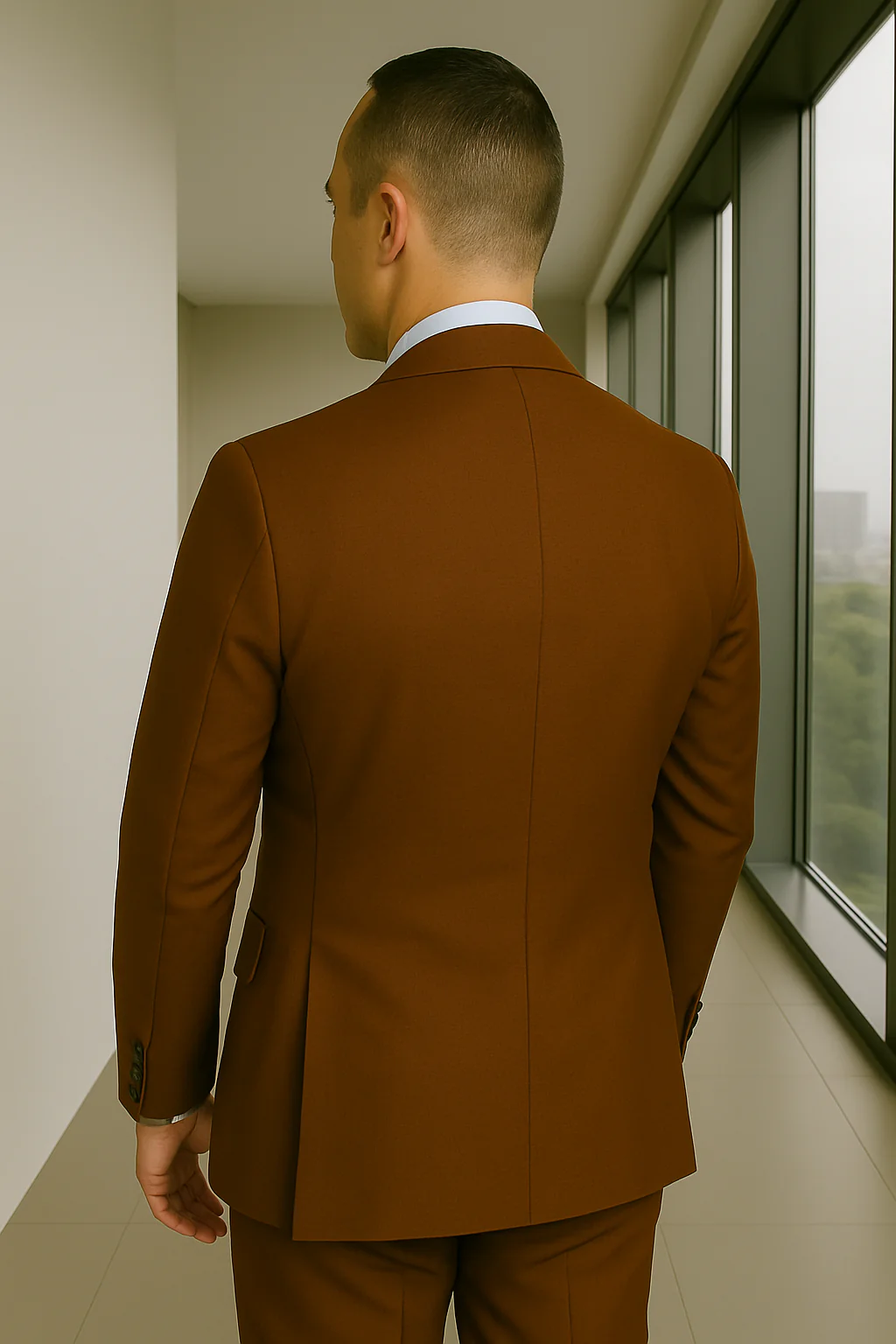 Wool Suit - Italian Made Business Suit by Statement Men's 3 Piece 100% Wool Fashion Suit - Bold Colors - Image 20