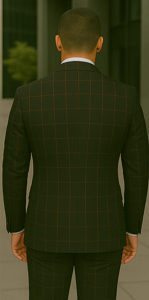 Wool Suit - Italian Made Business Suit by Statement Men's 3 Piece 100% Wool Modern Fit Suit - Bold Accent Color - Image 11