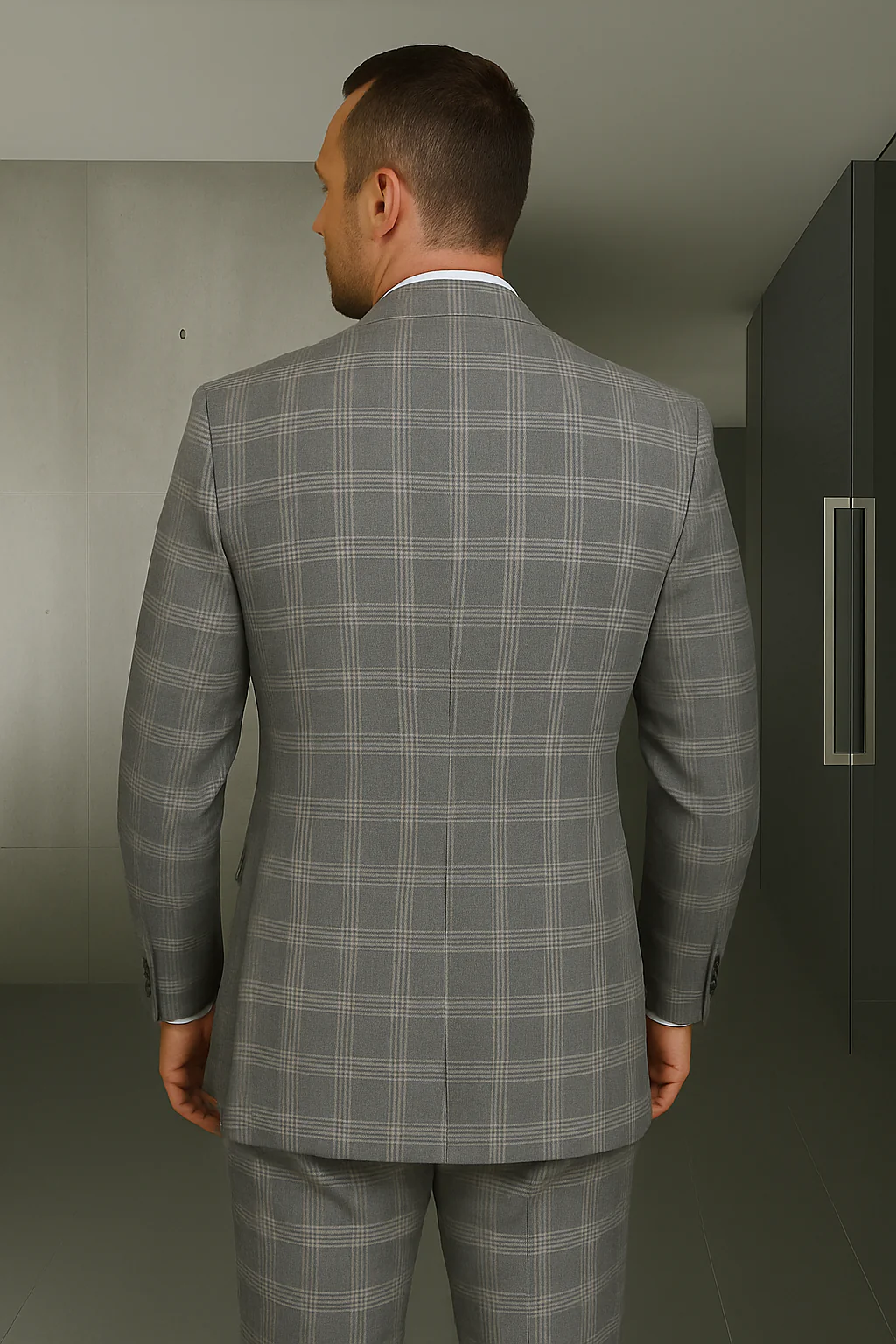 Wool Suit - Italian Made Business Suit by Statement Men's 3 Piece 100% Wool Modern Fit Suit - Coordinating Solid Color Vest - Image 7