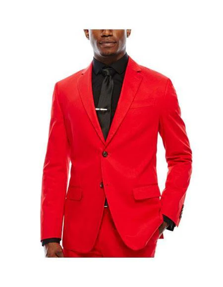 WTXVelvet2BV Alberto Nardoni Men's Red Velvet Suit velour Men's blazer Jacket & Pants (Matching) - Image 9